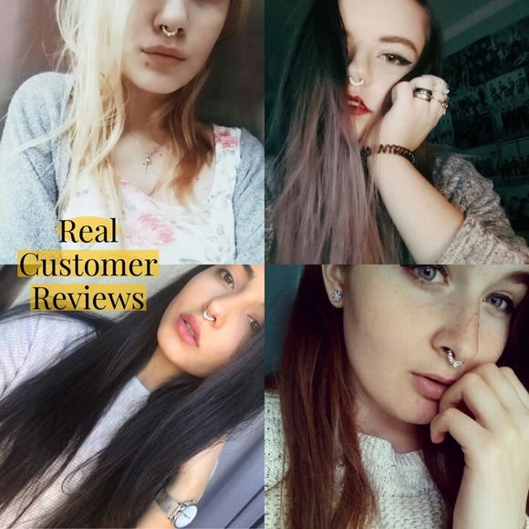 Set of 3 Septum Nose Ring - Picture 5 of 7